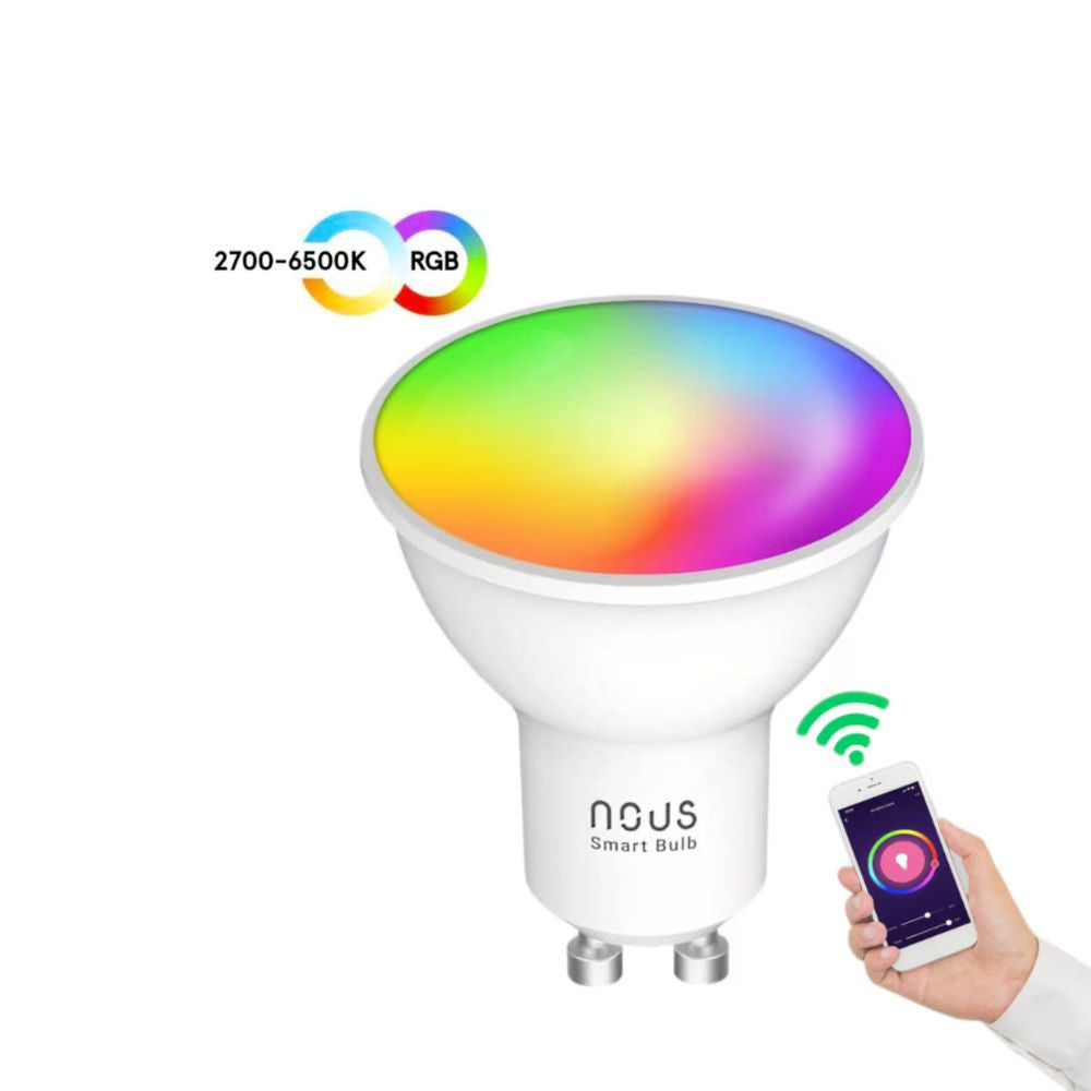 Nous P8 smart Tuya Wi-Fi RGB bulb (GU10 socket), Matter compatible, 2 pack