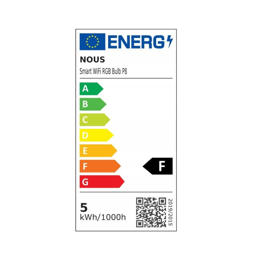 Nous P8 smart Tuya Wi-Fi RGB bulb (GU10 socket), Matter compatible, 2 pack