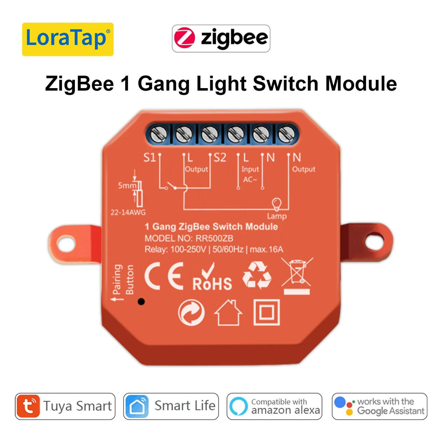 Tuya Smart Life ZigBee WiFi Lichtschaltermodul Dimmer