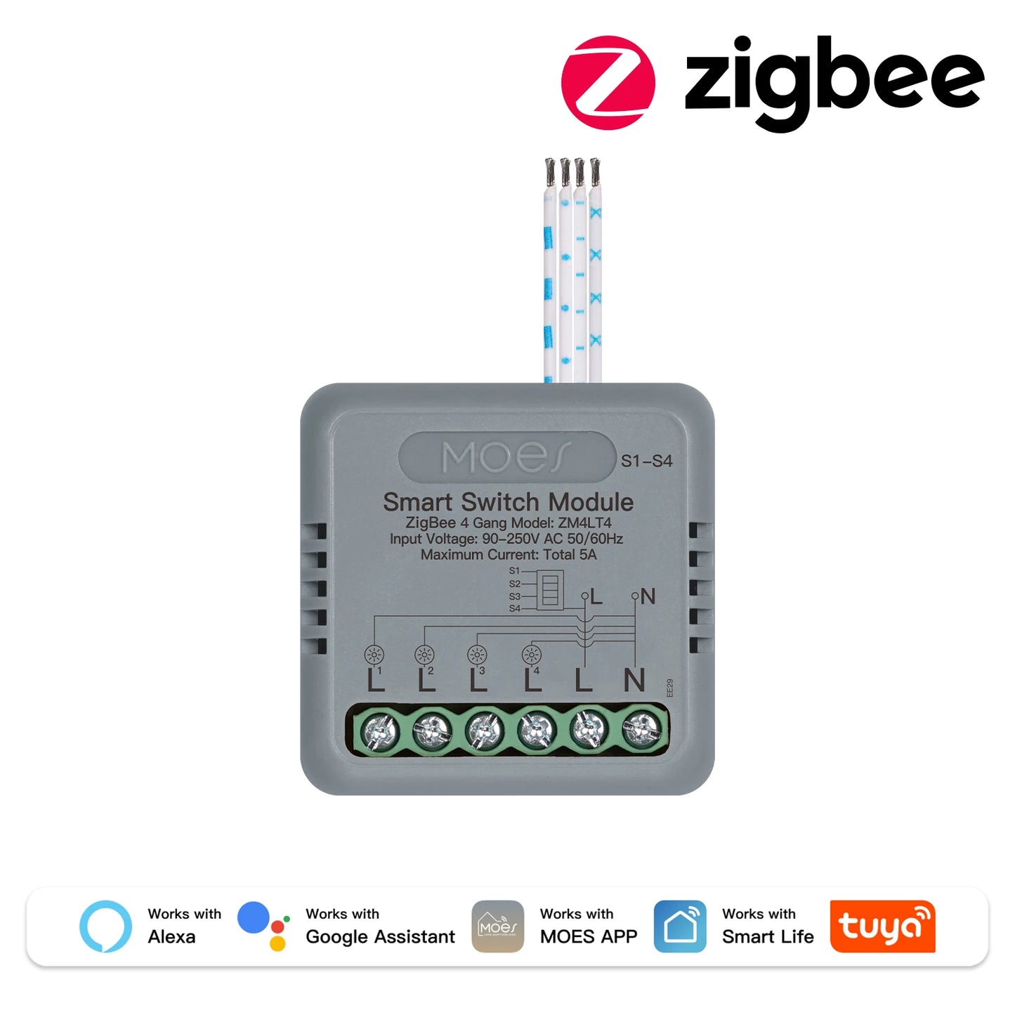 Smart Switch 1-4 Gang WiFi/Zigbee Module