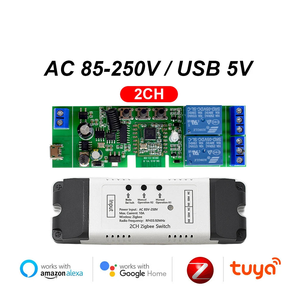 Zigbee 1 2 4CH 12V 24V 220V Smart Switch