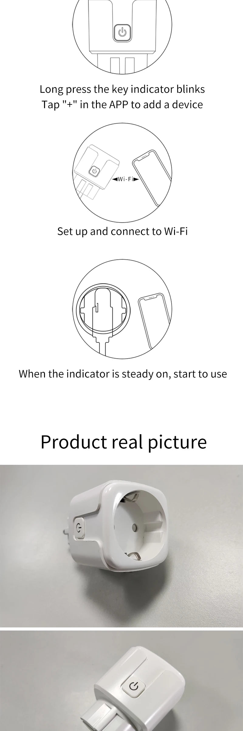 Tuya WiFi Smart Plug Socket EU 16/20A with Power Monitoring Timing Voice Control Works with Alexa Google Home Smart Life