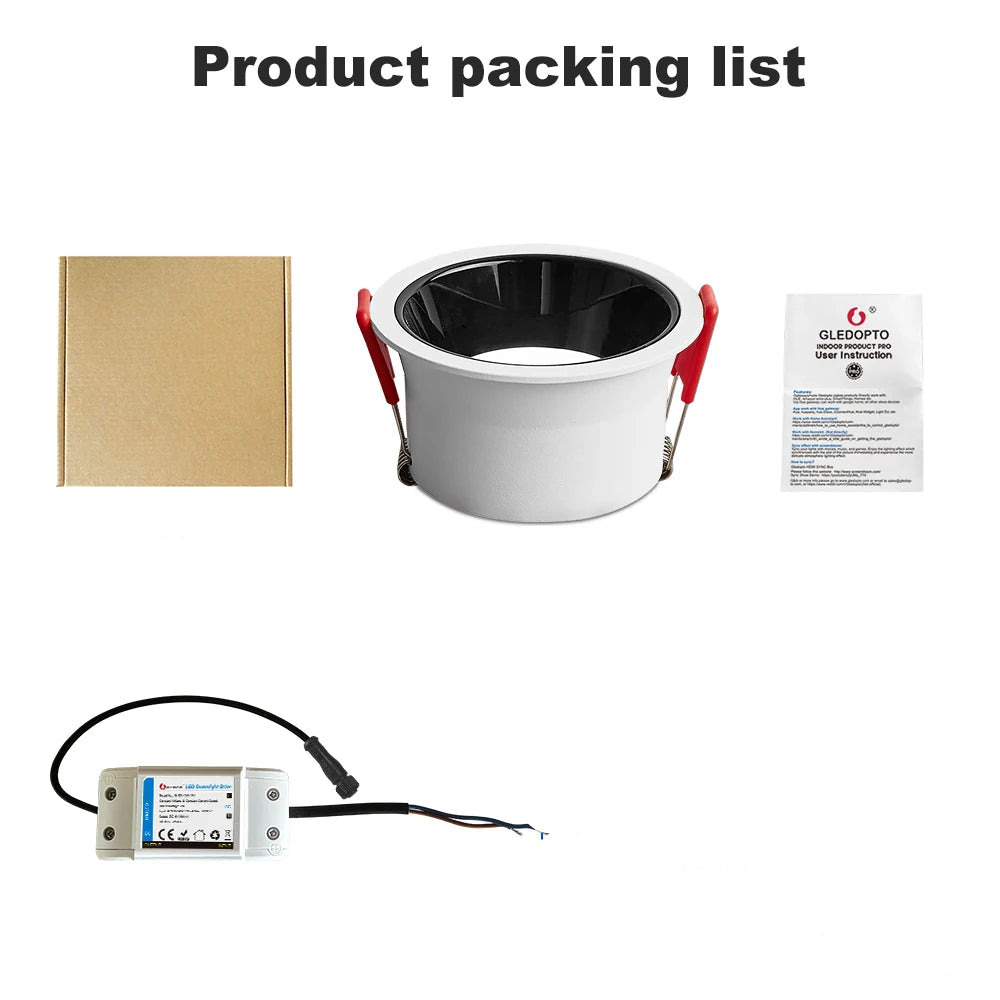 ZigBee3.0 GLEDOPTO 12W RGBCCT LED Smart Ceiling Light