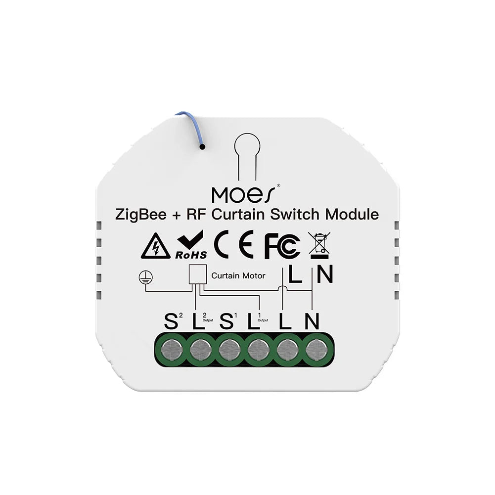 MOES ZigBee Smart RF433 Curtain Switch Module