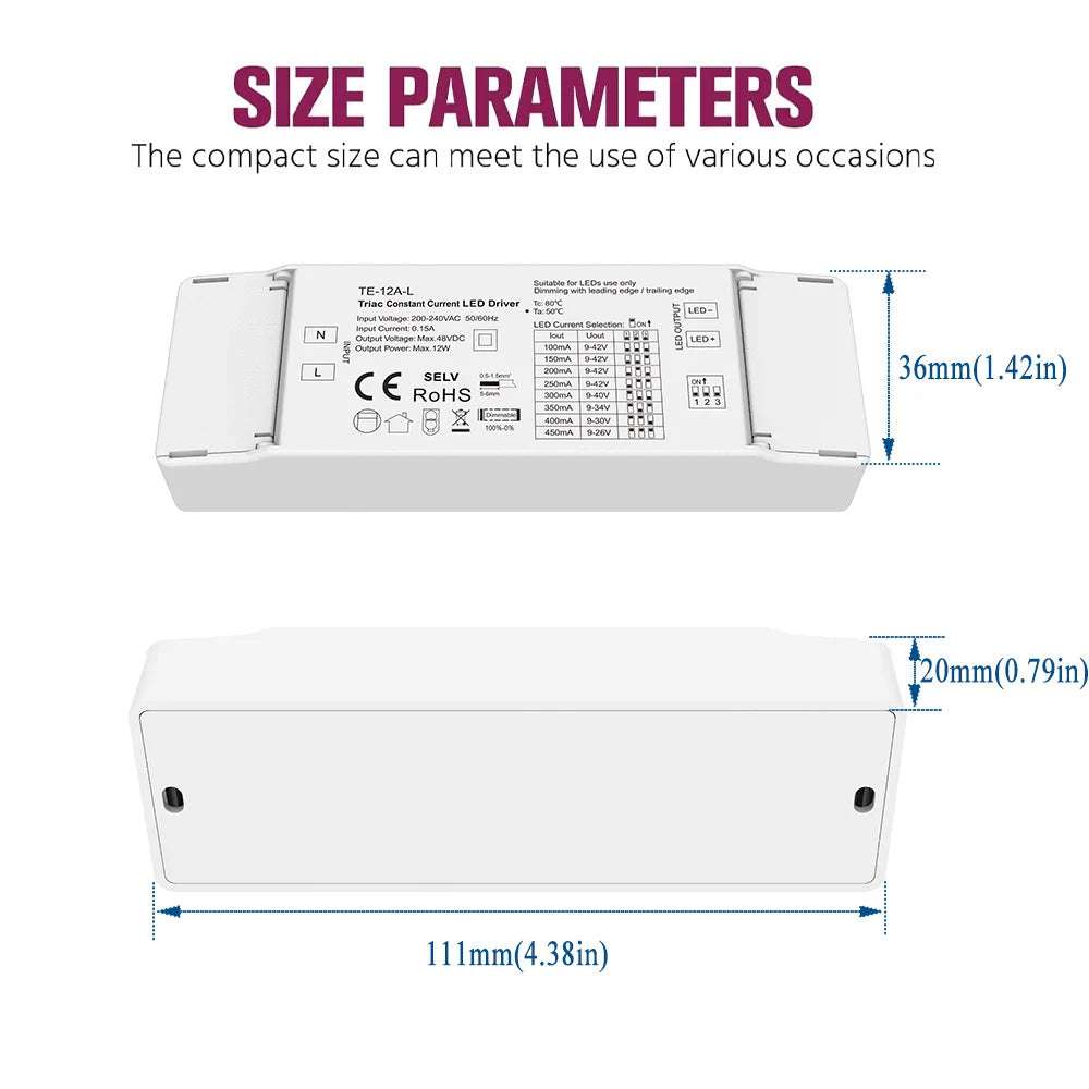 Triac-Konstantstrom-LED-Treiber 100–700 mA 12 W