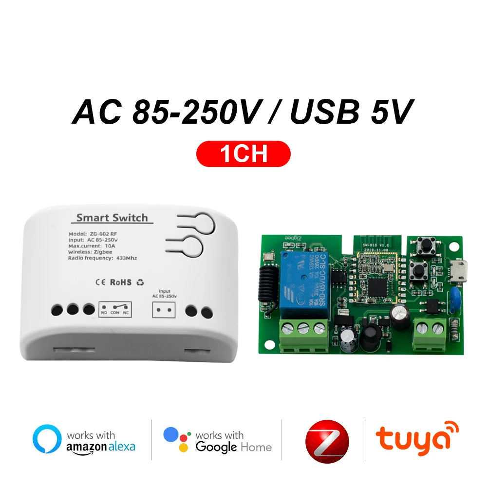 Zigbee 1 2 4CH 12V 24V 220V Smart Switch