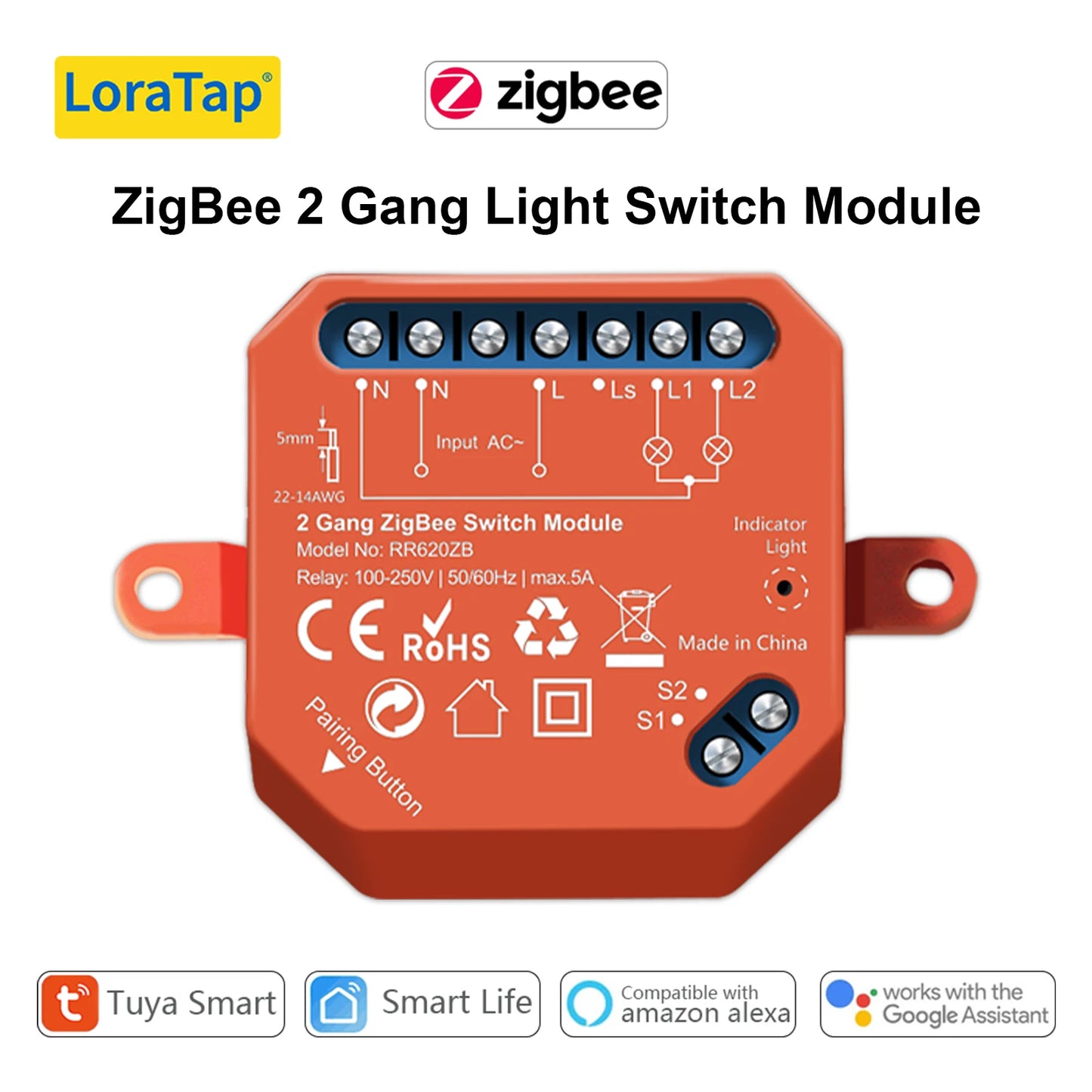 Tuya Smart Life ZigBee WiFi Lichtschaltermodul Dimmer