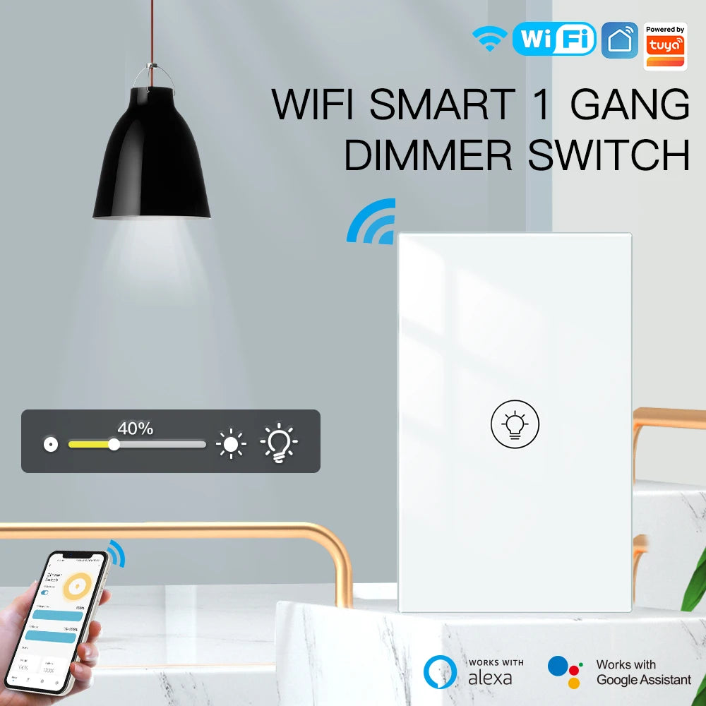 MOES Tuya WiFi Mehrfach-Lichtdimmerschalter