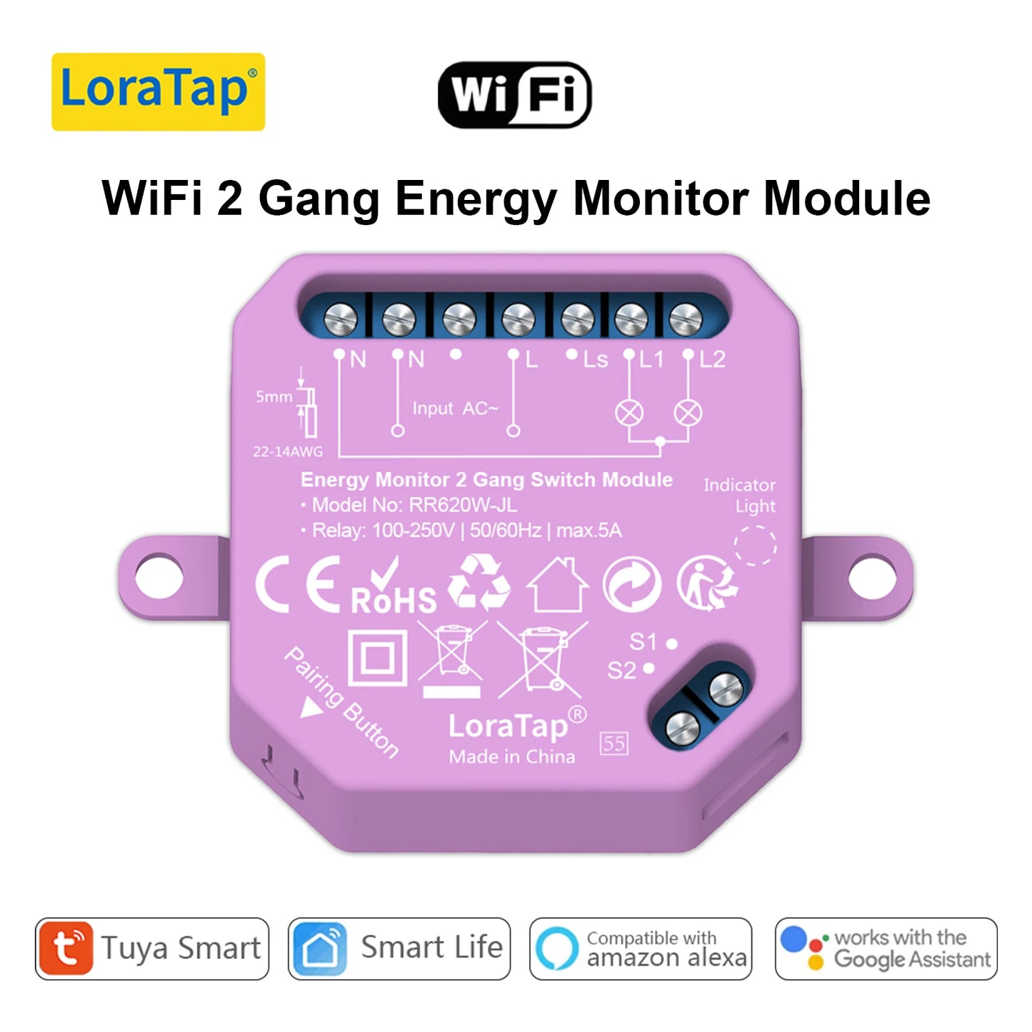 Tuya Smart Life ZigBee WiFi Lichtschaltermodul Dimmer