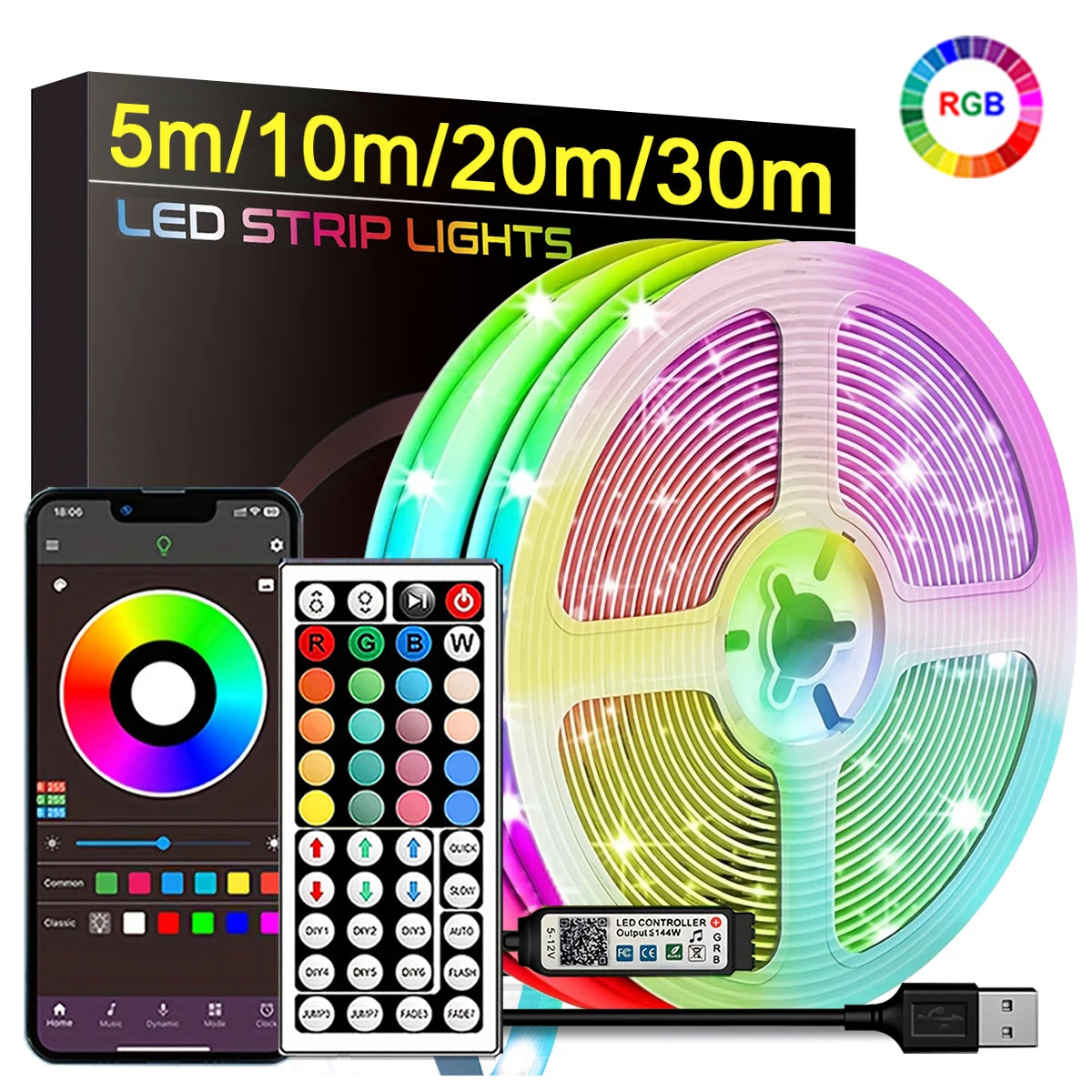 RGB-LED-Streifen 5 m 10 m 20 m 30 m