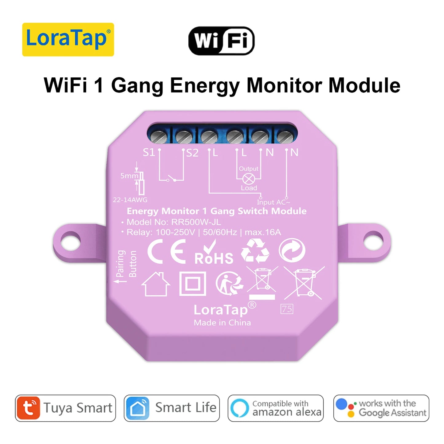 Tuya Smart Life ZigBee WiFi Lichtschaltermodul Dimmer