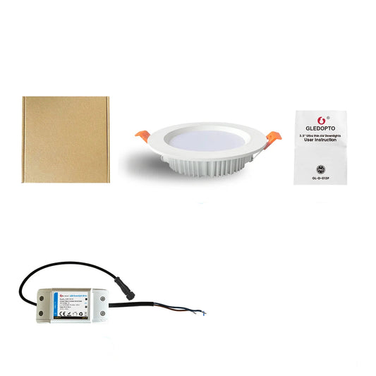 GLEDOPTO ZigBee3.0 6W 12W 3,5-inčna RGBCCT LED downlight svjetiljka CRI 90+