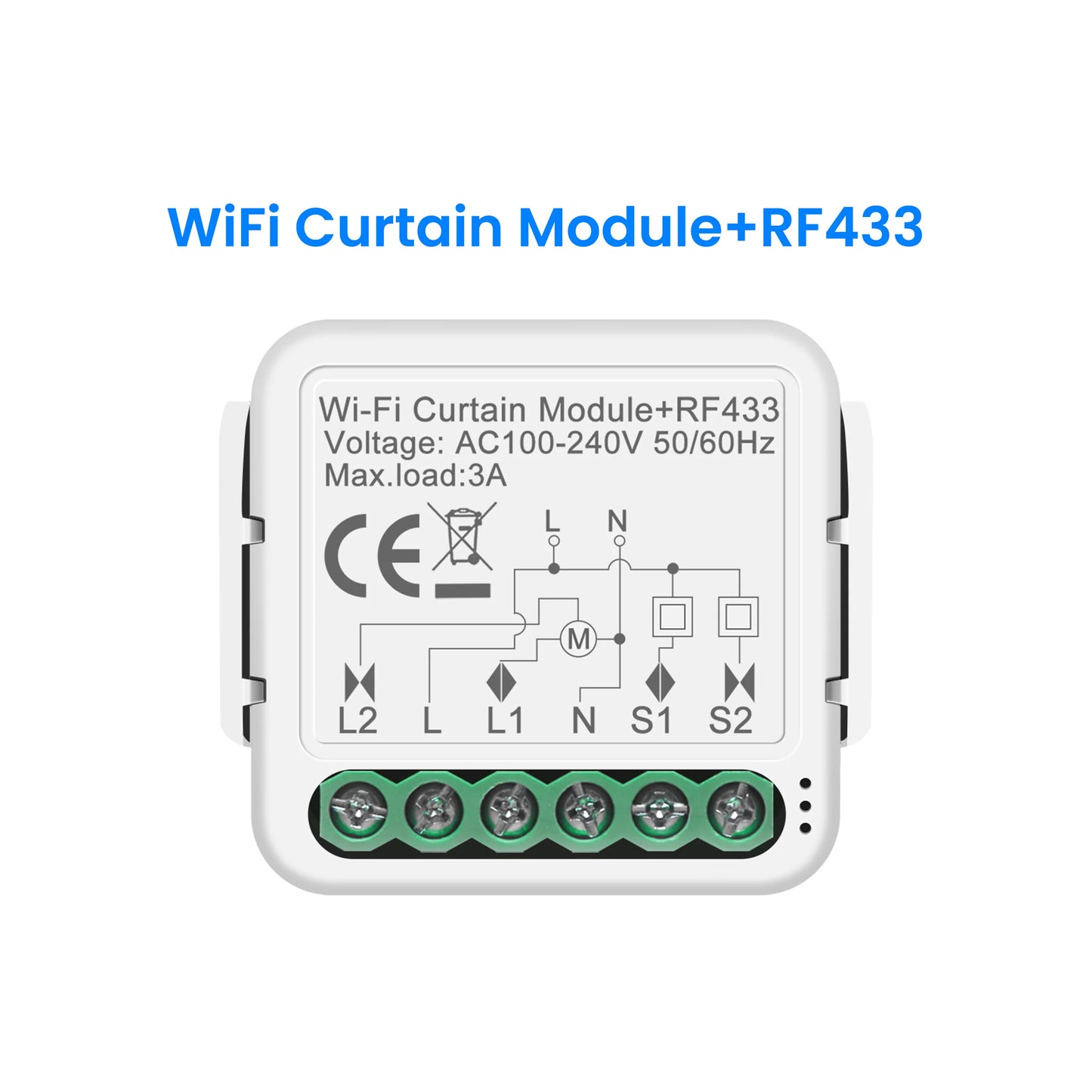 Tuya Smart ZigBee/Wi-Fi RF433 Curtain Switch Module