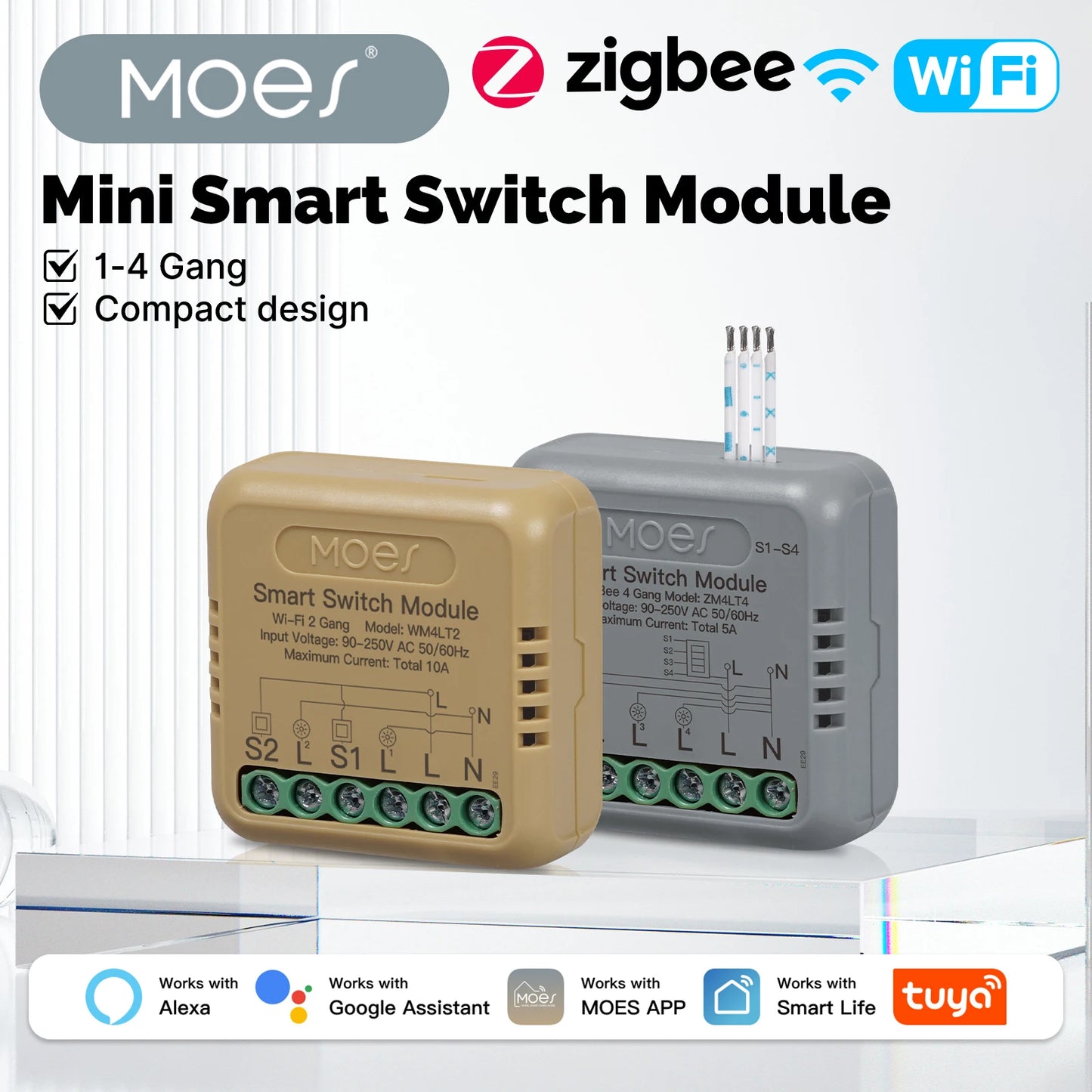 Smart Switch 1-4 Gang WiFi/Zigbee Module