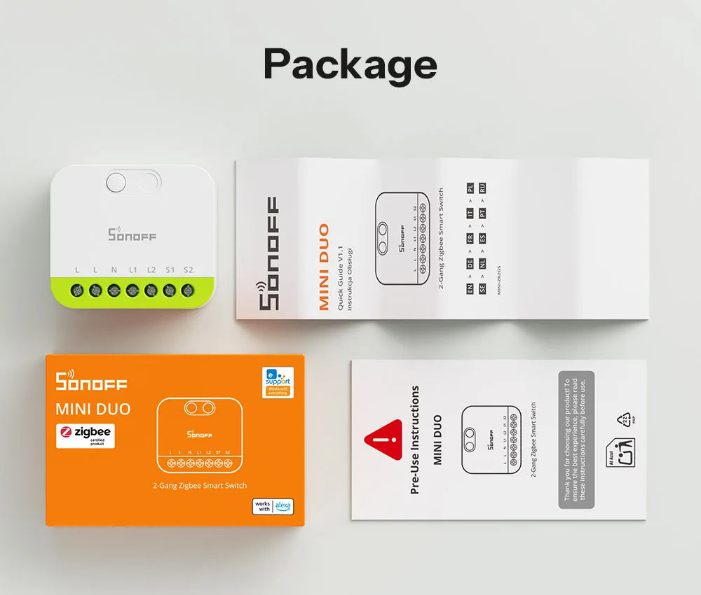 SONOFF MINI-ZB2GS MINI DUO 2-Gang Zigbee