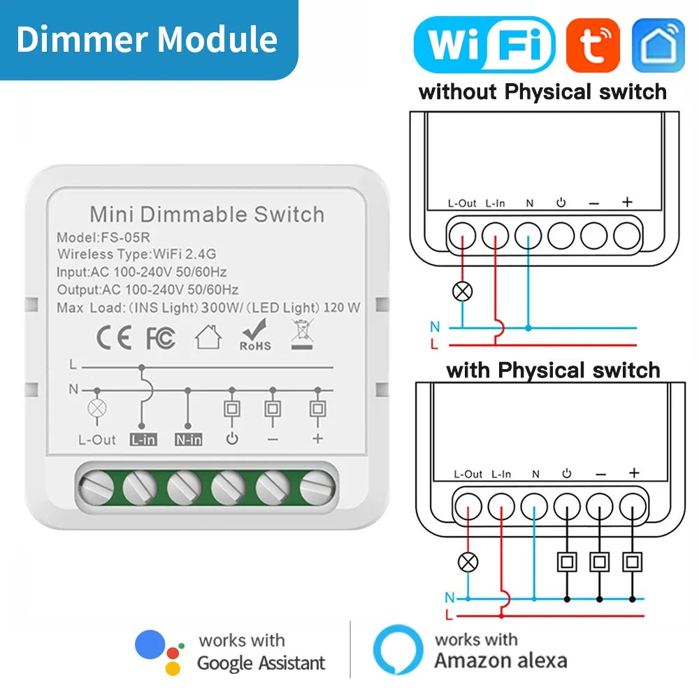 Tuya Lichtvorhangdimmer mit WLAN und Zigbee-Funktion