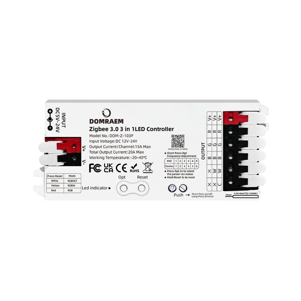 Zigbee3.0 RGBCCT RGB RGBW LED Strip Controller