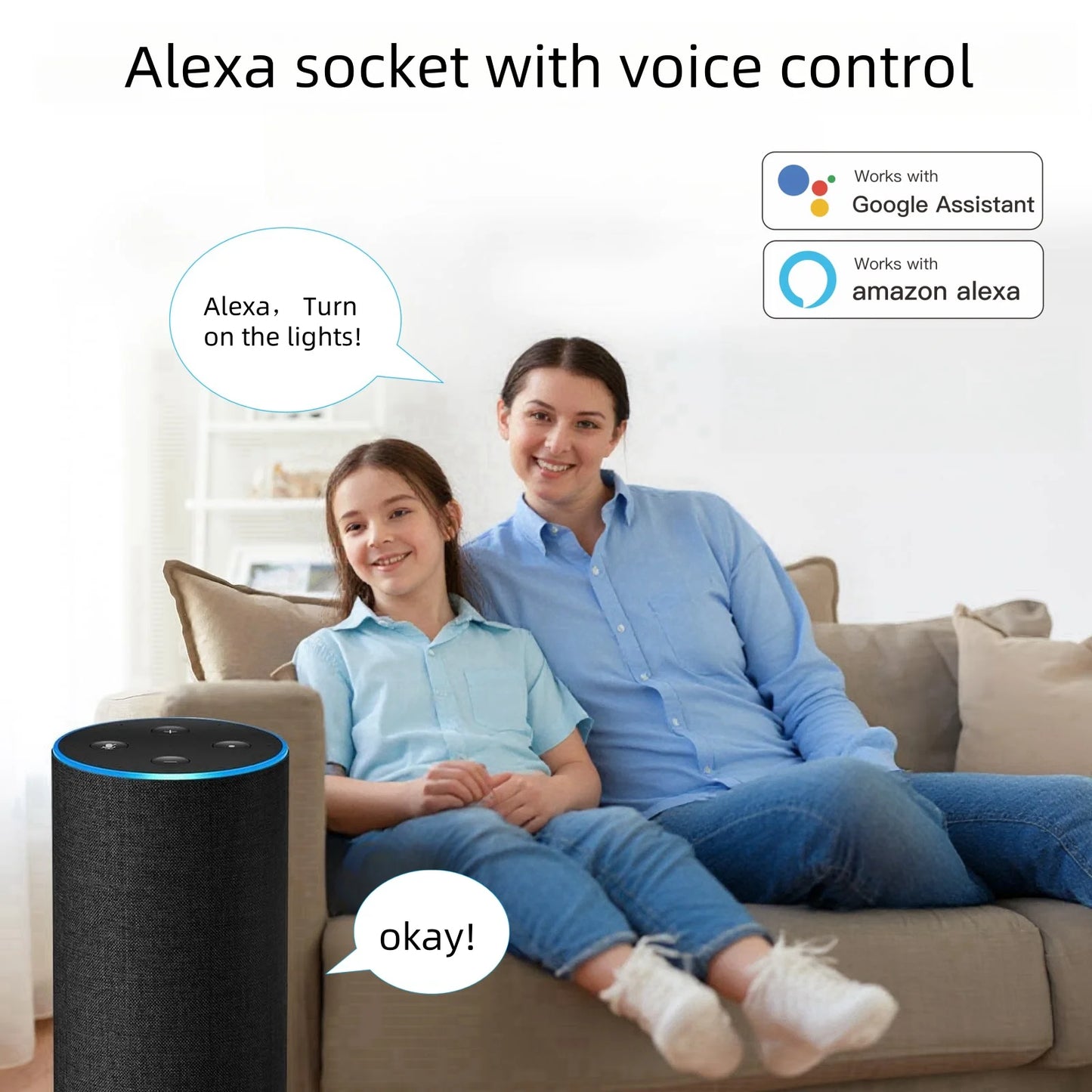 Tuya WiFi Smart Plug Socket EU 16/20A with Power Monitoring Timing Voice Control Works with Alexa Google Home Smart Life