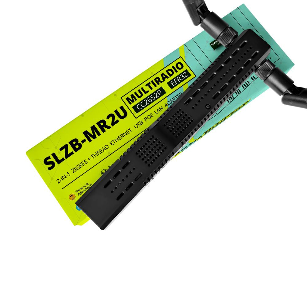 SMLIGHT SLZB-MR2U – Zigbee, Matter over Thread, Ethernet, PoE, USB, Wi-Fi adapter, black (CC2652P + EFR32MG21)
