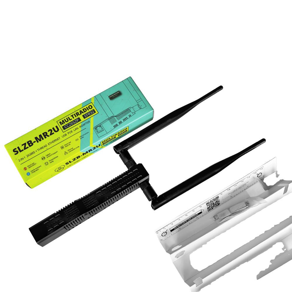 SMLIGHT SLZB-MR2U – Zigbee, Matter over Thread, Ethernet, PoE, USB, Wi-Fi adapter, black (CC2652P + EFR32MG21)