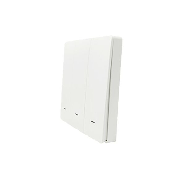 SmartWise BEREM3 Bluetooth (eWeLink-Remote) wireless switch with 3 button, white push button front panel