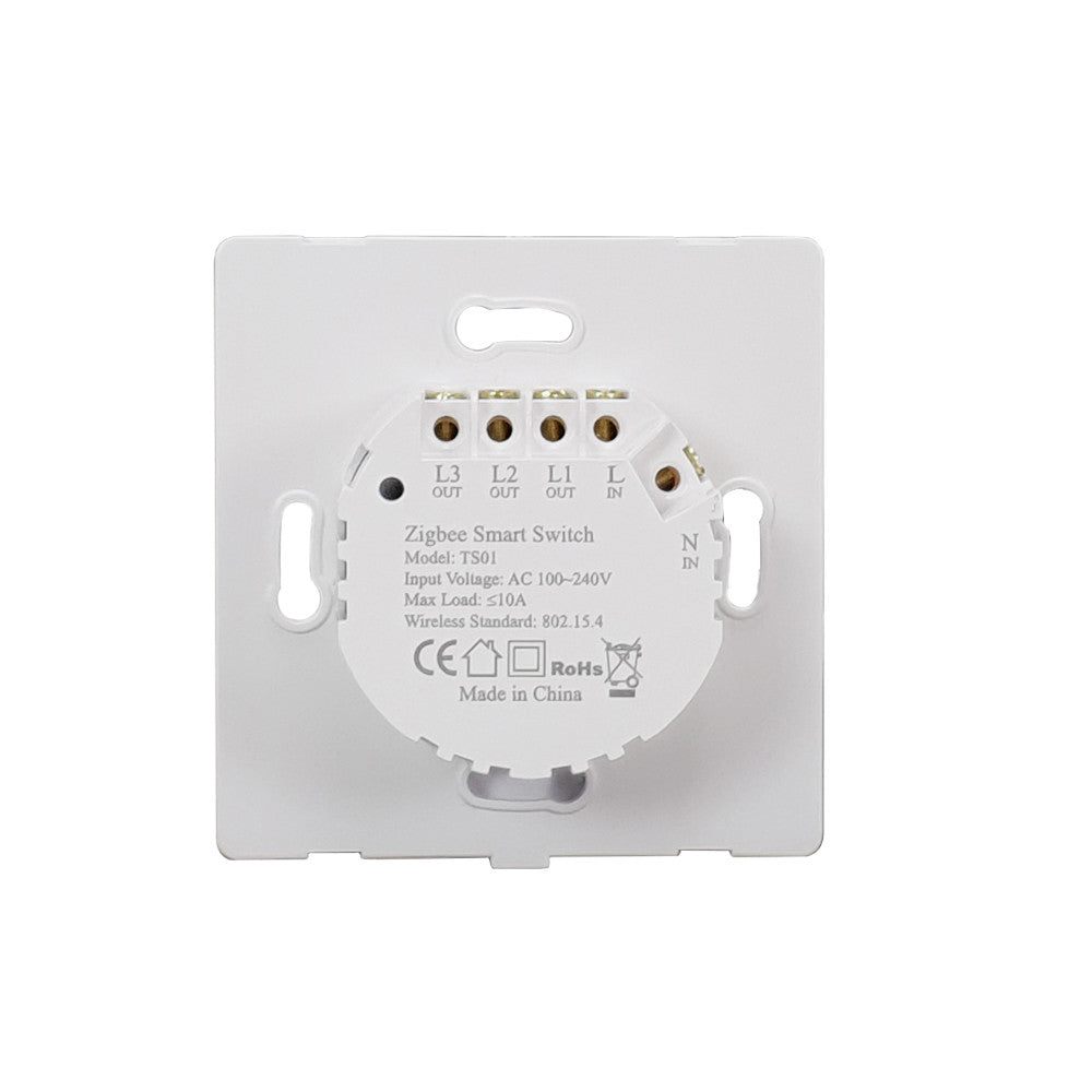SmartWise T63 UNI Zigbee 3.0 + RF, 3-gang smart wall switch with universal wiring and touch switch, WITHOUT FRONT PANEL