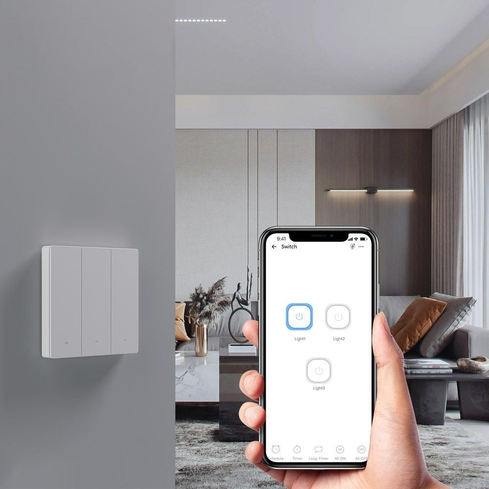 SONOFF SwitchMan M5 Wi-Fi / Matter smart wall switch, 2-gang, modular version, (new) gray (M5-2C-80M)