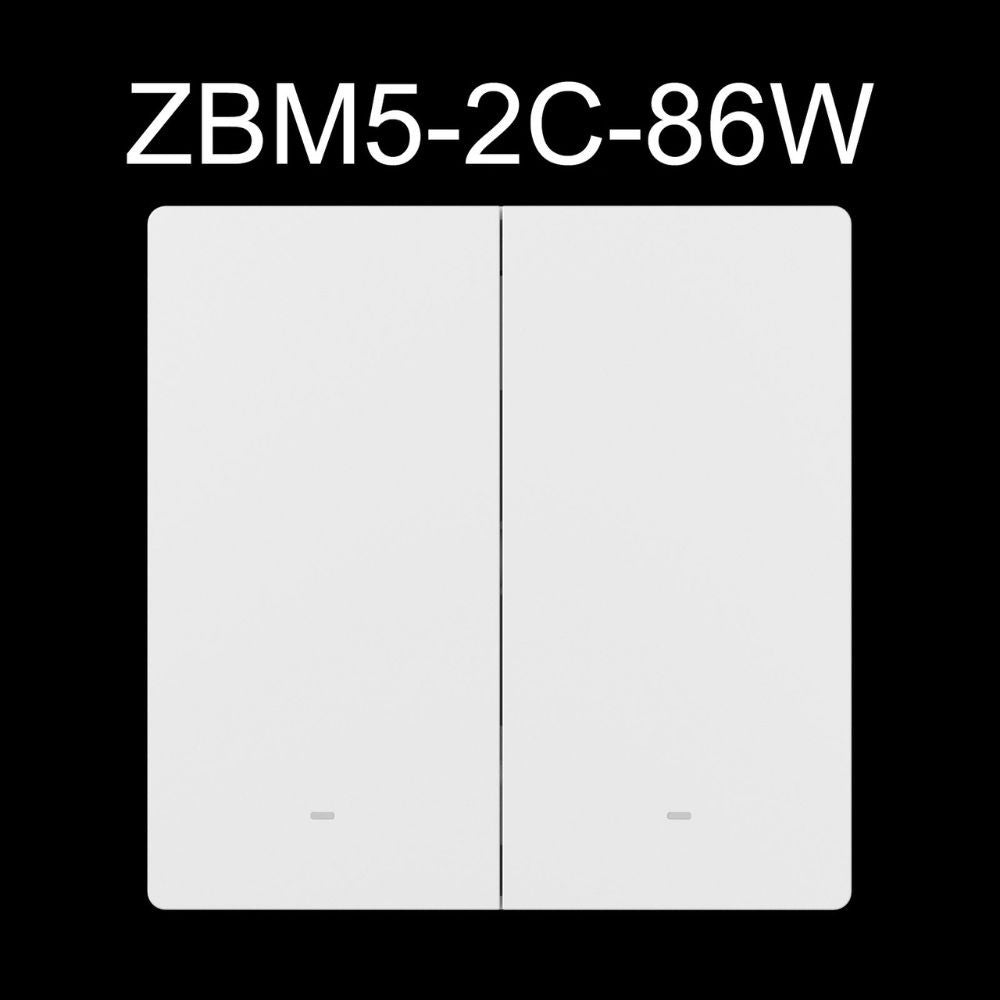 SONOFF SwitchMan M5 Zigbee smart wall switch, 2-gang, standalone version, white (ZBM5-2C-86W)