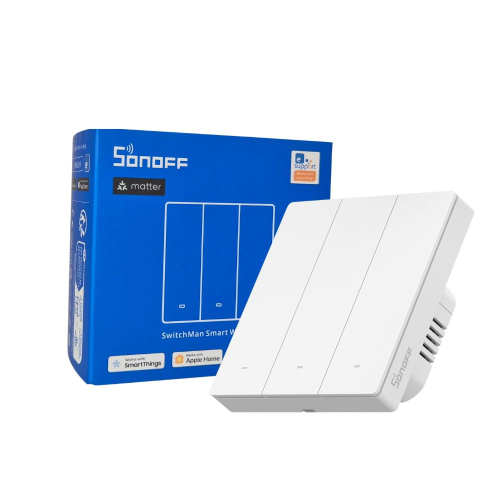 SONOFF SwitchMan M5 Wi-Fi / Matter smart wall switch, 3-gang, standalone version, white (M5-3C-86W)