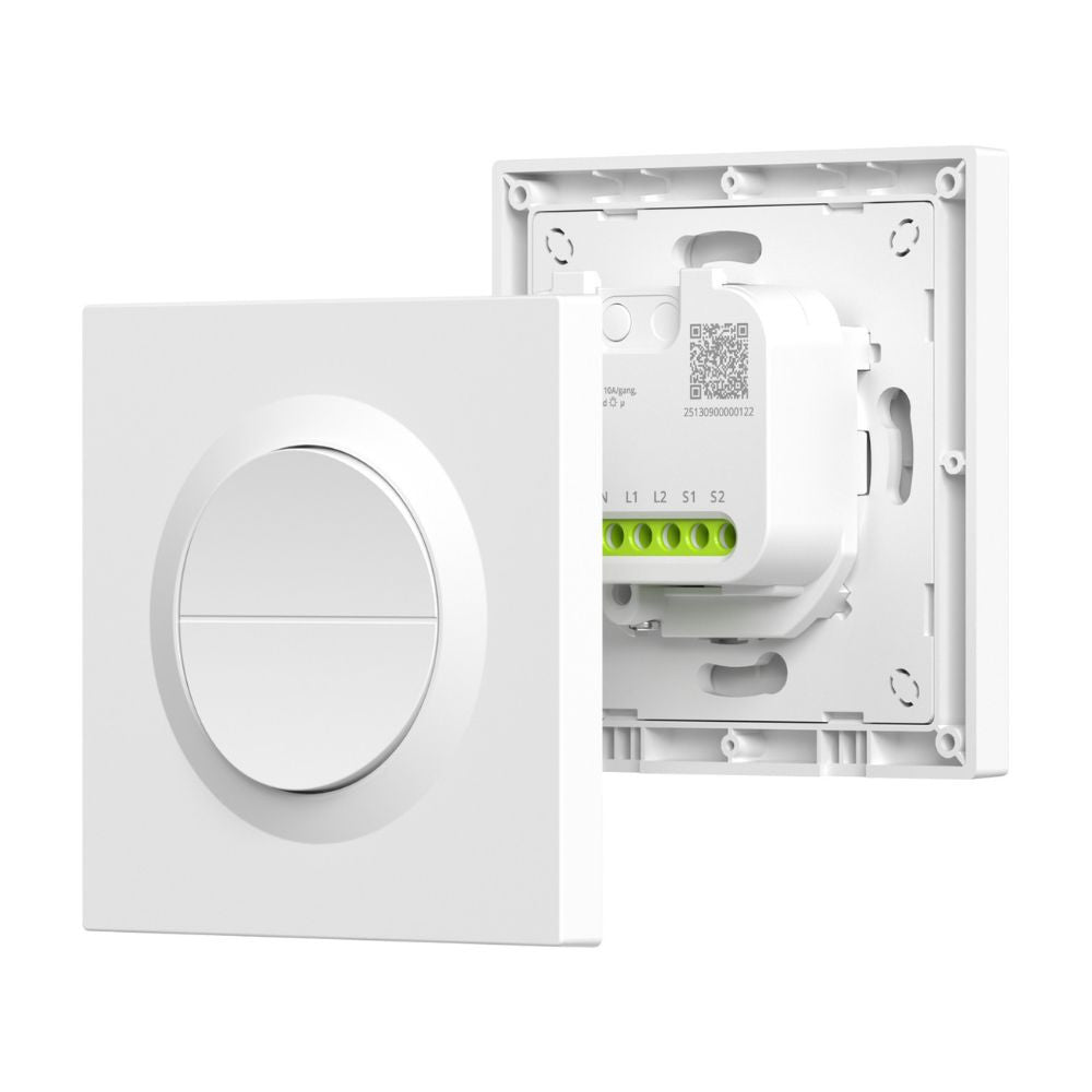 SONOFF Orb-ZBW2 2-Gang Zigbee Smart Switch – 2-gang, phase+neutral switch, Zigbee, white (MINI-ZB2GS-E)