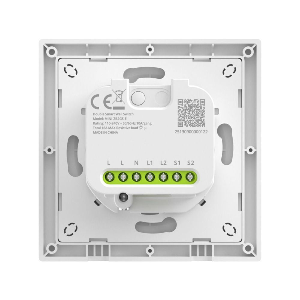 SONOFF Orb-ZBW2 2-Gang Zigbee Smart Switch – 2-gang, phase+neutral switch, Zigbee, white (MINI-ZB2GS-E)