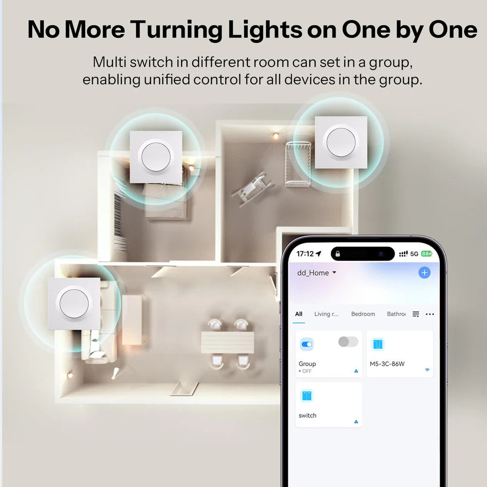 SONOFF Fusion Series Orb-ZBW1L – Zigbee Smart Wall Switch (No Neutral Required)  ZBMINIL2-E