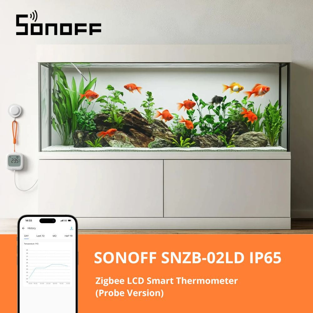 SONOFF SNZB-02LD IP65 Zigbee LCD Smart Thermometer (Probe Version)