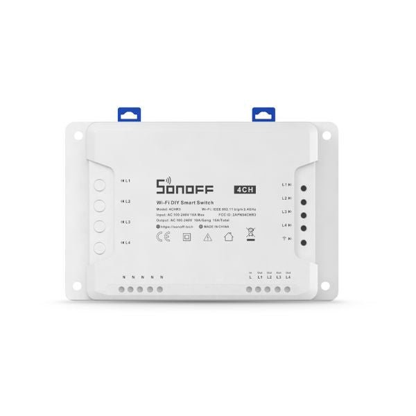 Sonoff 4CH (R3) WiFi smart 230V AC relay switch with 4 channels