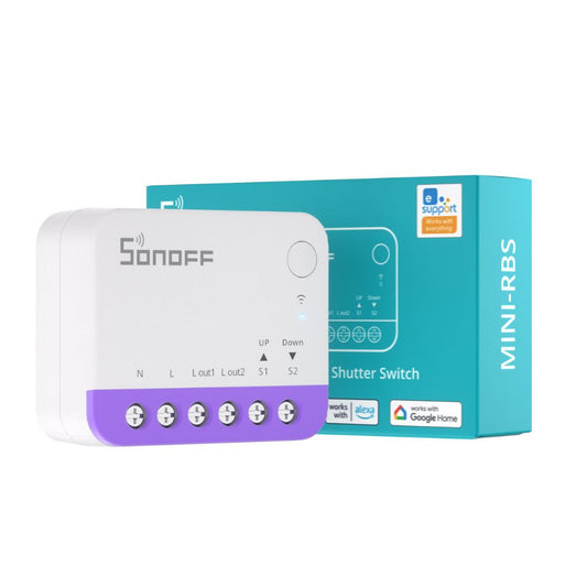 Sonoff MINI-RBS smart Wi-Fi + eWeLink-Remote shutter / curtain module, Matter compatible