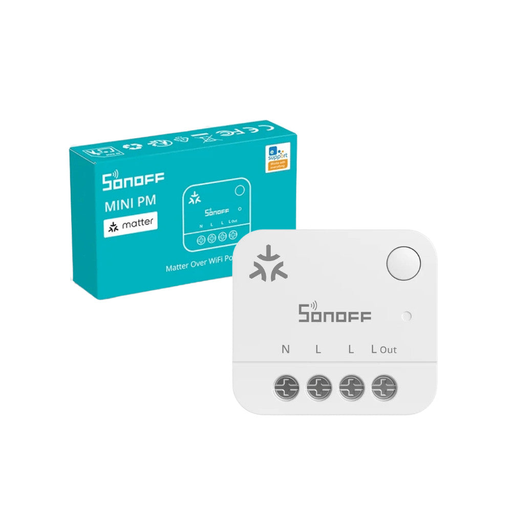 Sonoff Matter Over WiFi Power Meter – Single‑circuit energy meter, Matter, Wi‑Fi (MINI-1GP)