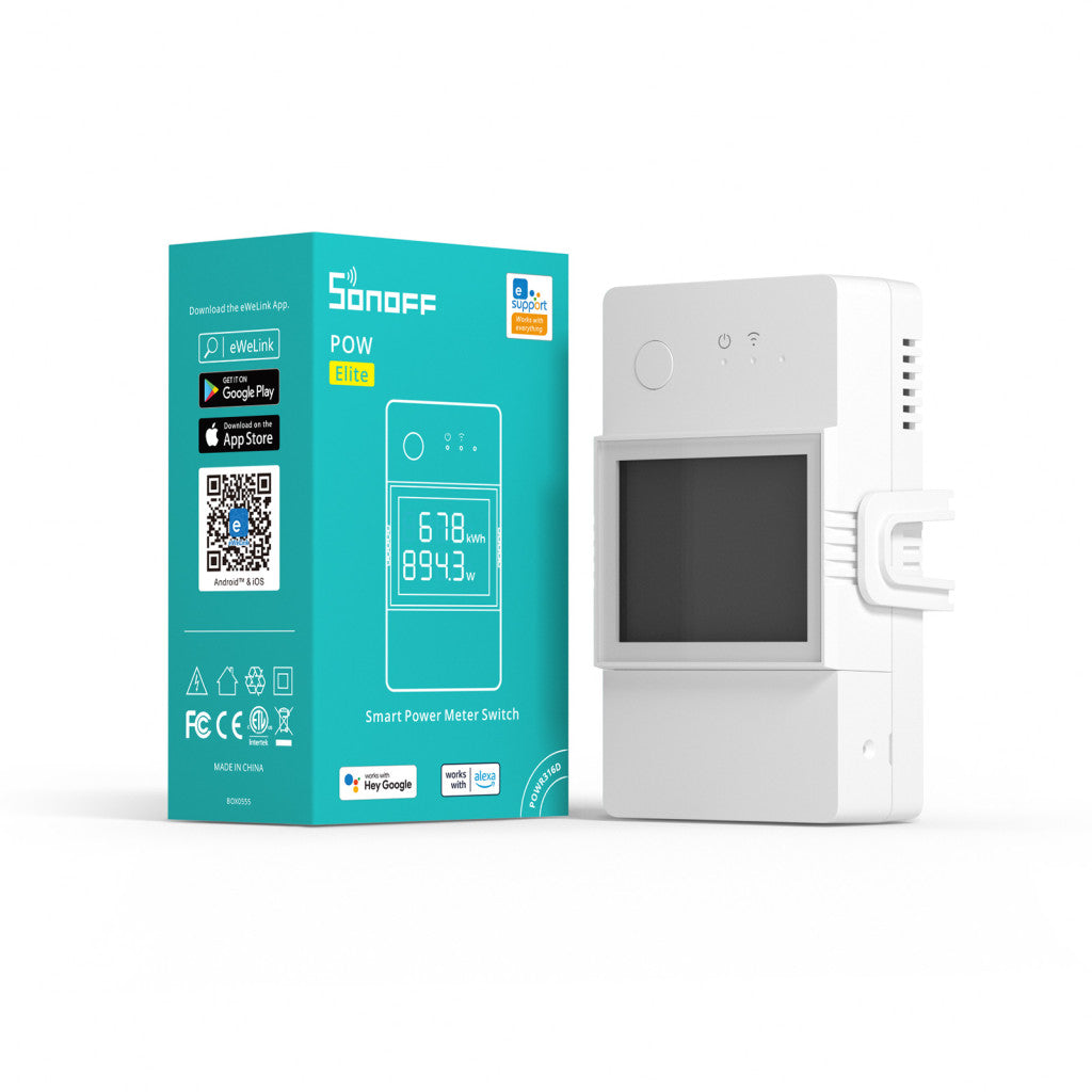 Sonoff POW Elite R3 (20A) WiFi smart relay with power meter and LCD display (POWR320D)