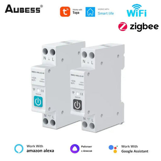Tuya WiFi ZigBee Smart Circuit Breaker With Metering