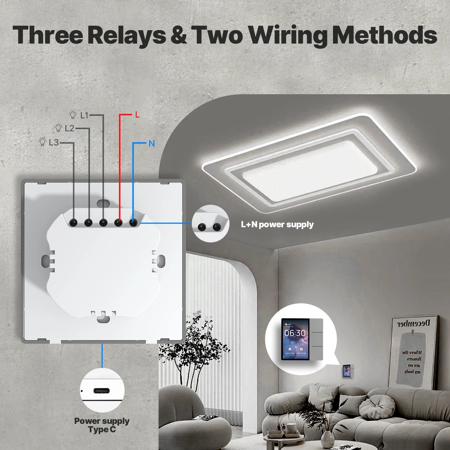 Tuya WiFi 3.5-inch Smart Center Touch Control Panel