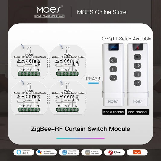 MOES ZigBee Smart RF433 Vorhangschaltermodul