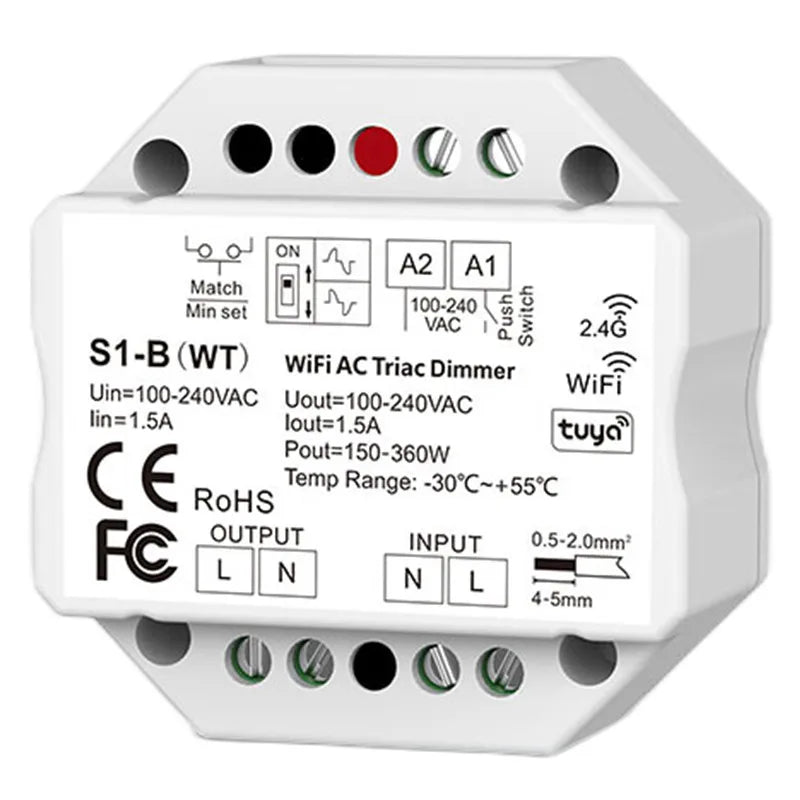Zigbee / WiFi / RF AC Triac Dimmer