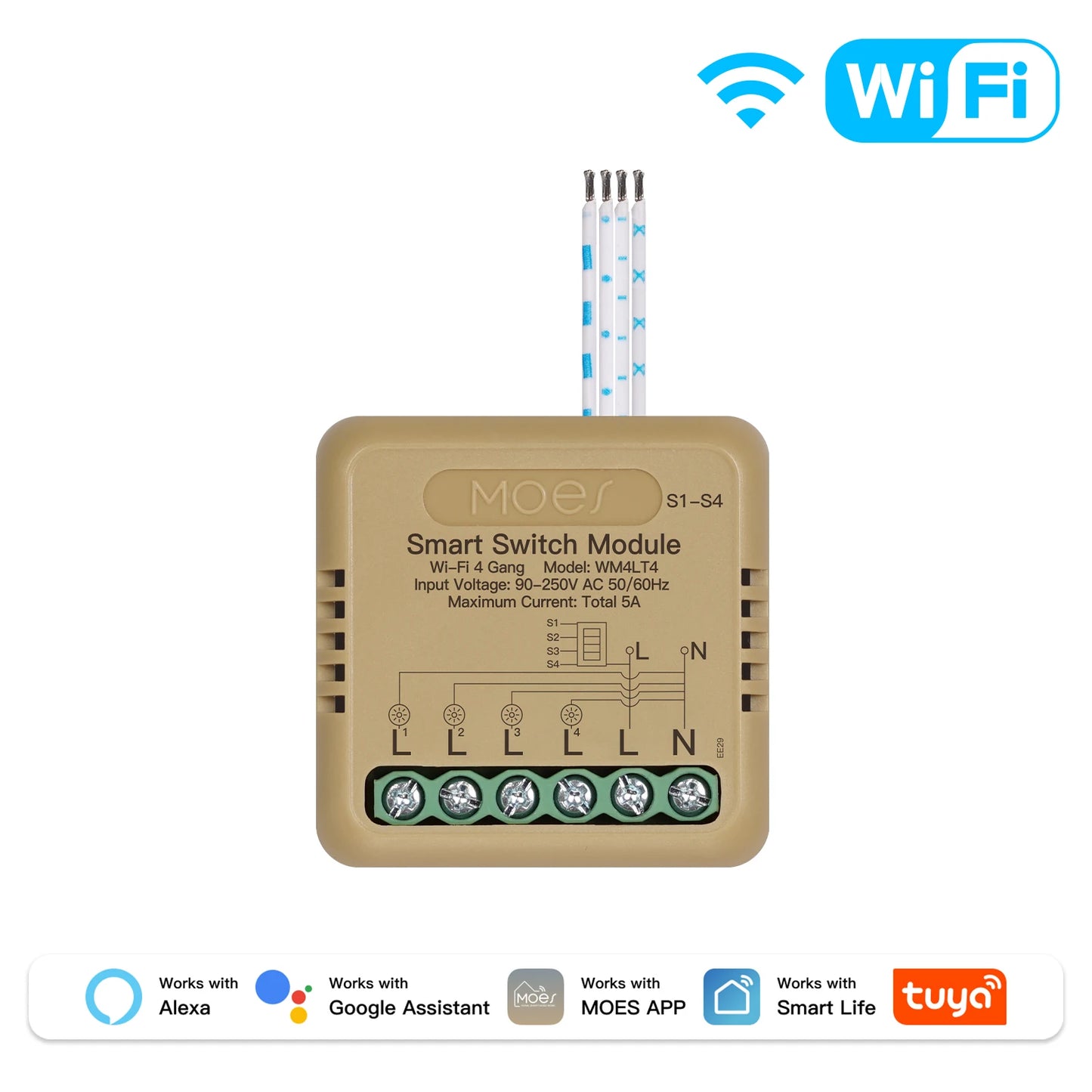 Smart Switch 1-4 Gang WiFi/Zigbee Module