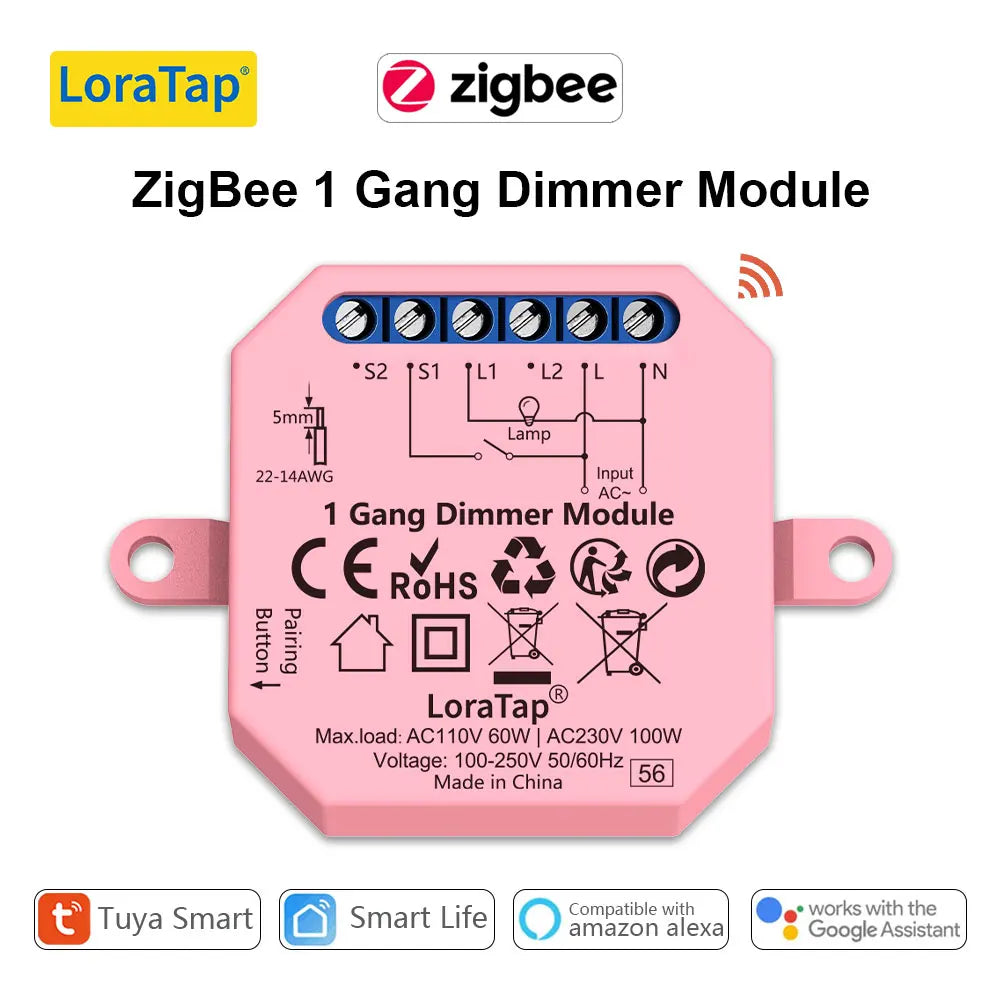 Tuya Smart Life ZigBee WiFi Lichtschaltermodul Dimmer