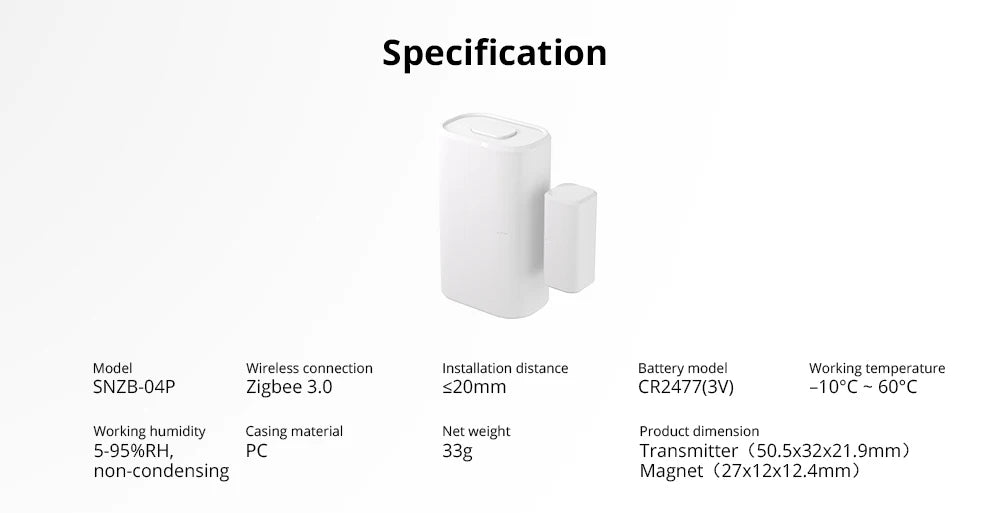 SONOFF SNZB-04P Zigbee Tür- und Fenstersensor