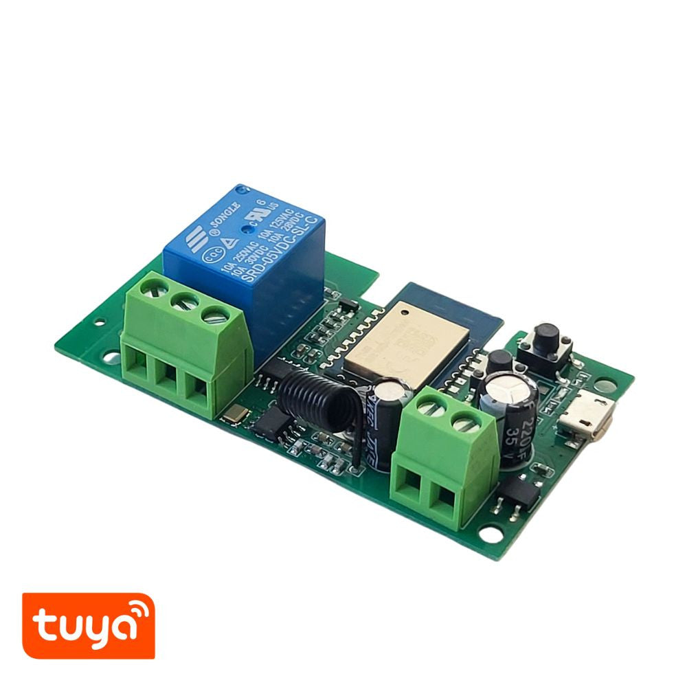 TuyaSmart 1CH 5V-32V AC/DC  – One-gang, Wi-Fi, RF, smart relay with NO/NC contacts