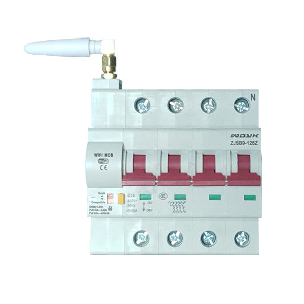 WDYK MCB 10A 4P Wi-Fi Smart Mini Circuit Breaker (10A, 3P+1N)