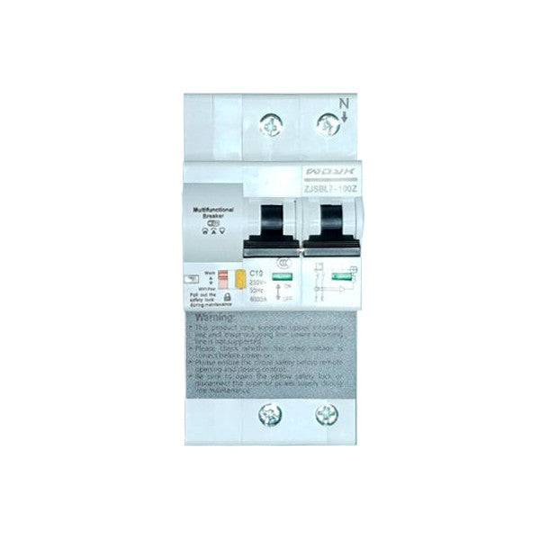 WDYK MCB POW 10A 2P Wi-Fi Smart Mini Circuit Breaker, with power meter and overload protection (max. 10A, 1P+1N)