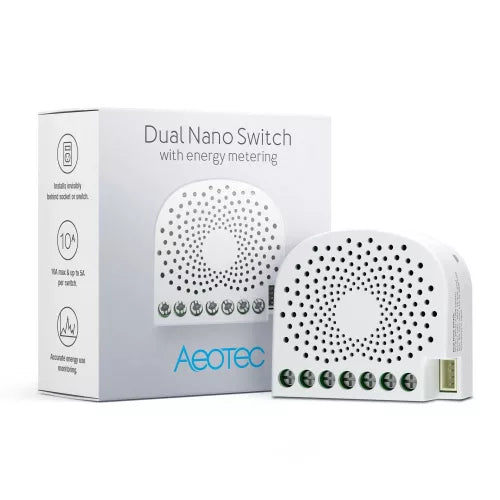 Aeotec Dual Nano Switch ZW132 with Power Metering